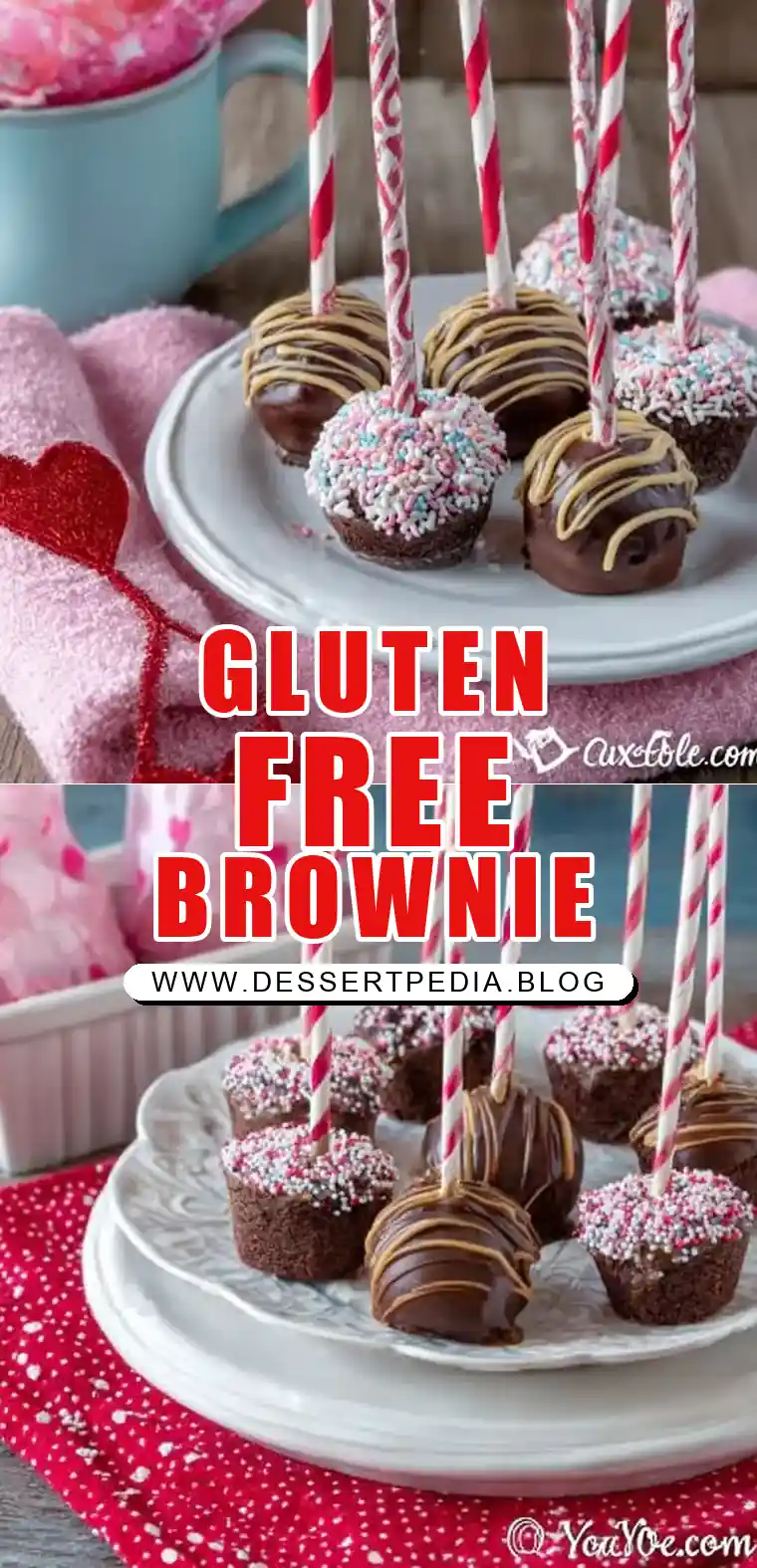 Pinterest pin (Design 1) for Gluten Free Keto Brownie Cake Pops Recipe