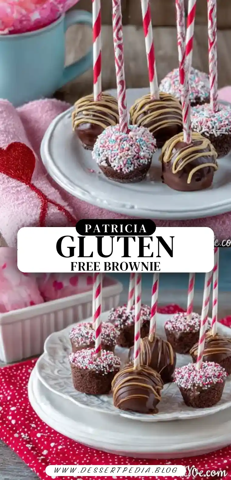 Pinterest pin (Design 3) for Gluten Free Keto Brownie Cake Pops Recipe