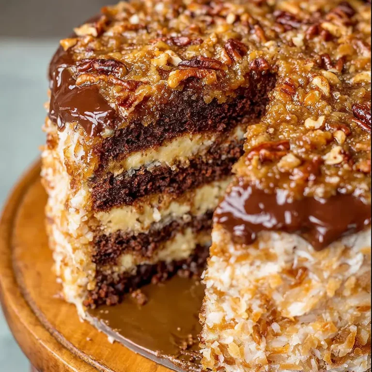 A delicious plate of German Chocolate Cake Recipe