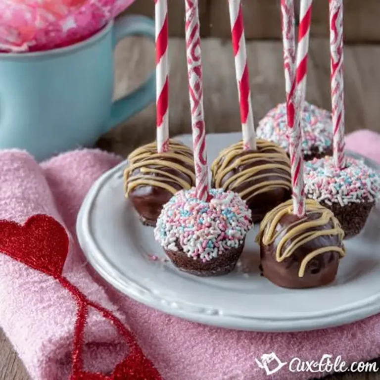 A delicious plate of Gluten Free Keto Brownie Cake Pops Recipe