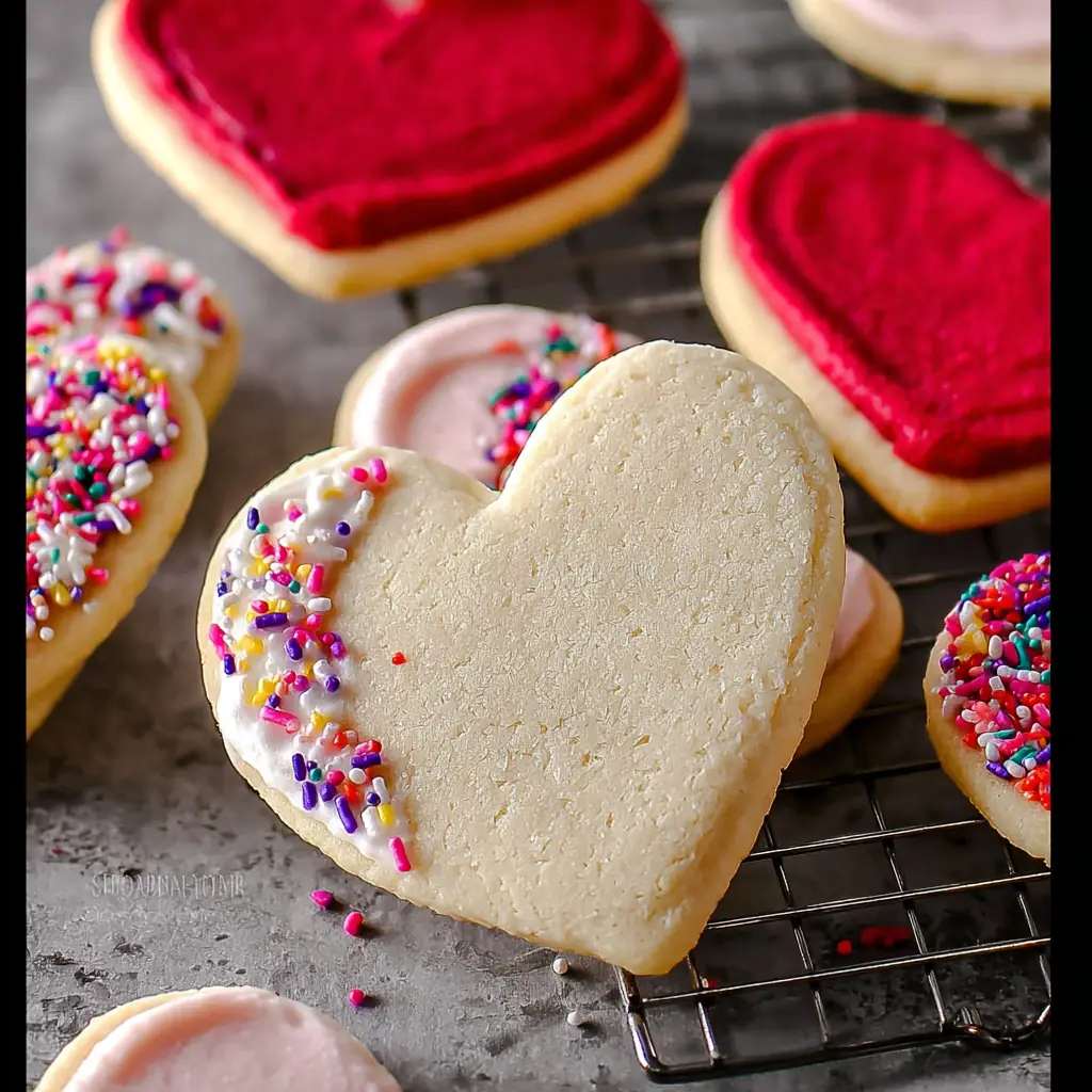A delicious plate of Heart Shaped Cookies