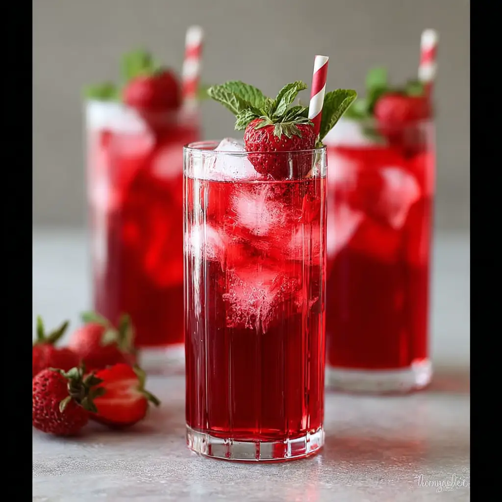 A delicious plate of Hibiscus Iced Tea Cocktail