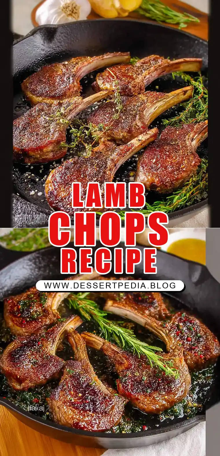 Pinterest pin (Design 1) for How to Prepare Lamb Chops