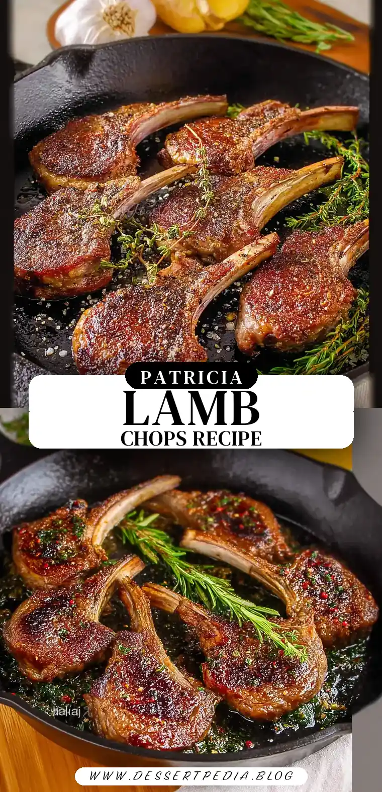 Pinterest pin (Design 3) for How to Prepare Lamb Chops