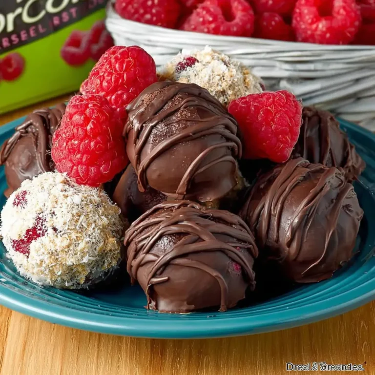 A delicious plate of Low Carb Dairy-Free Raspberry Truffles