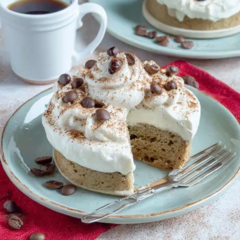 A delicious plate of Low Carb Tiramisu Mug Cake