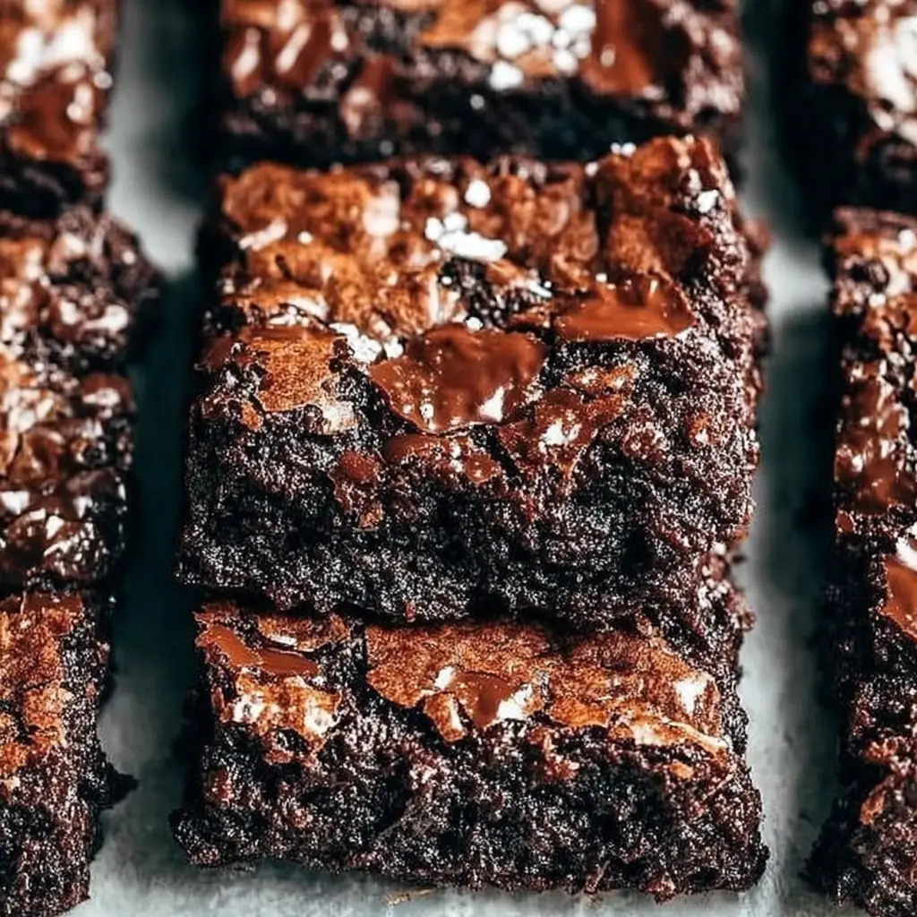 A delicious plate of One Bowl Brownies