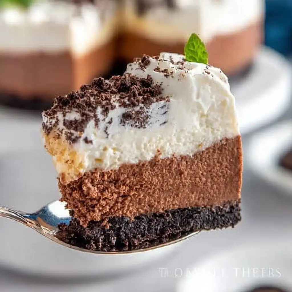 A delicious plate of Oreo Mousse Cake