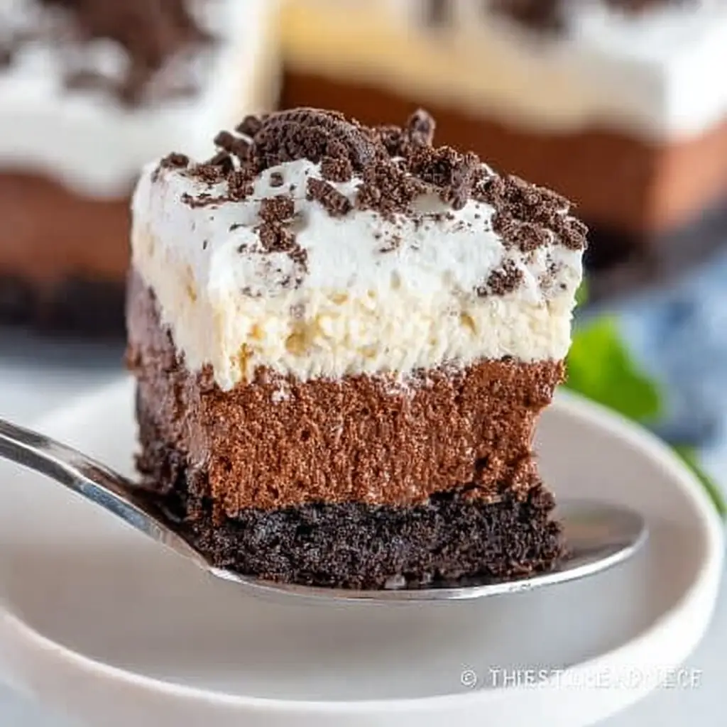 A delicious plate of Oreo Mousse Cake