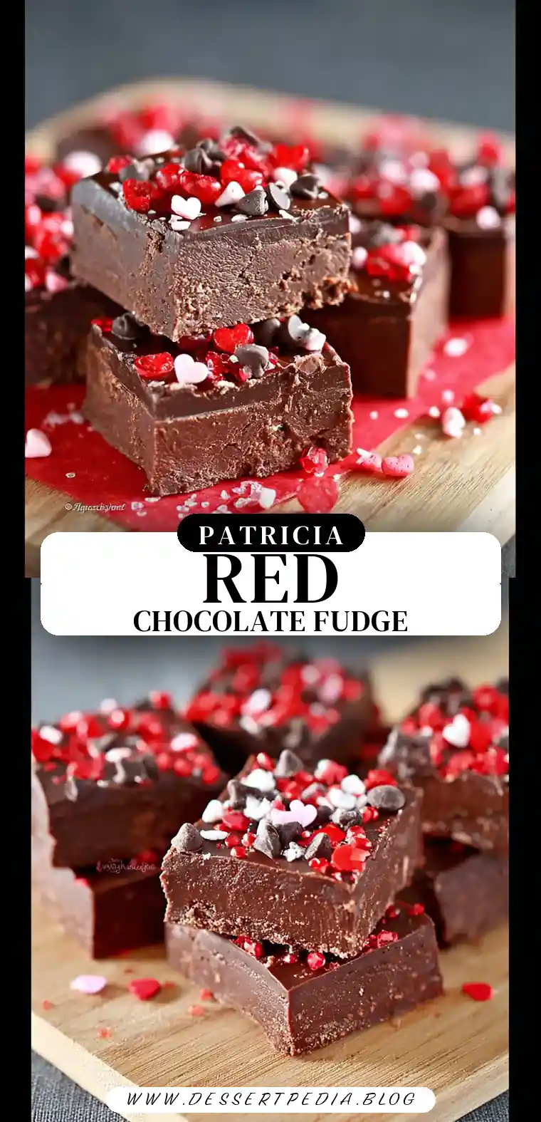 Pinterest pin (Design 3) for Red Hot Dark Chocolate Fudge