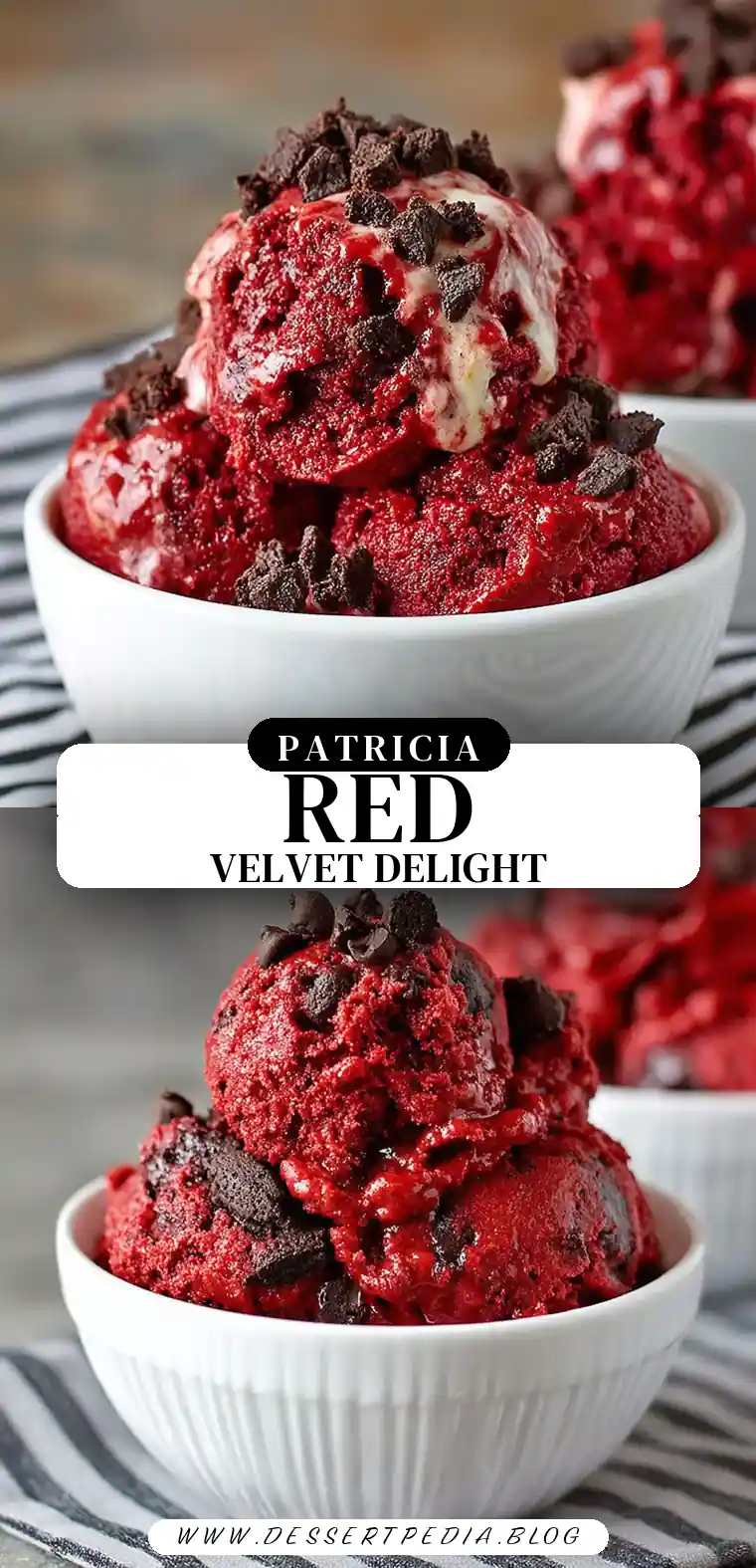 Pinterest pin (Design 3) for Red Velvet Cookie Dough