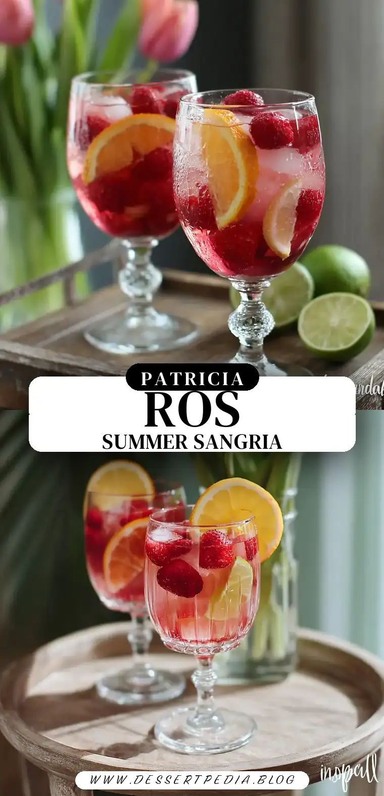 Pinterest pin (Design 3) for Rosé Sangria