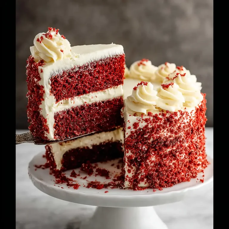 A delicious plate of Red Velvet Cake