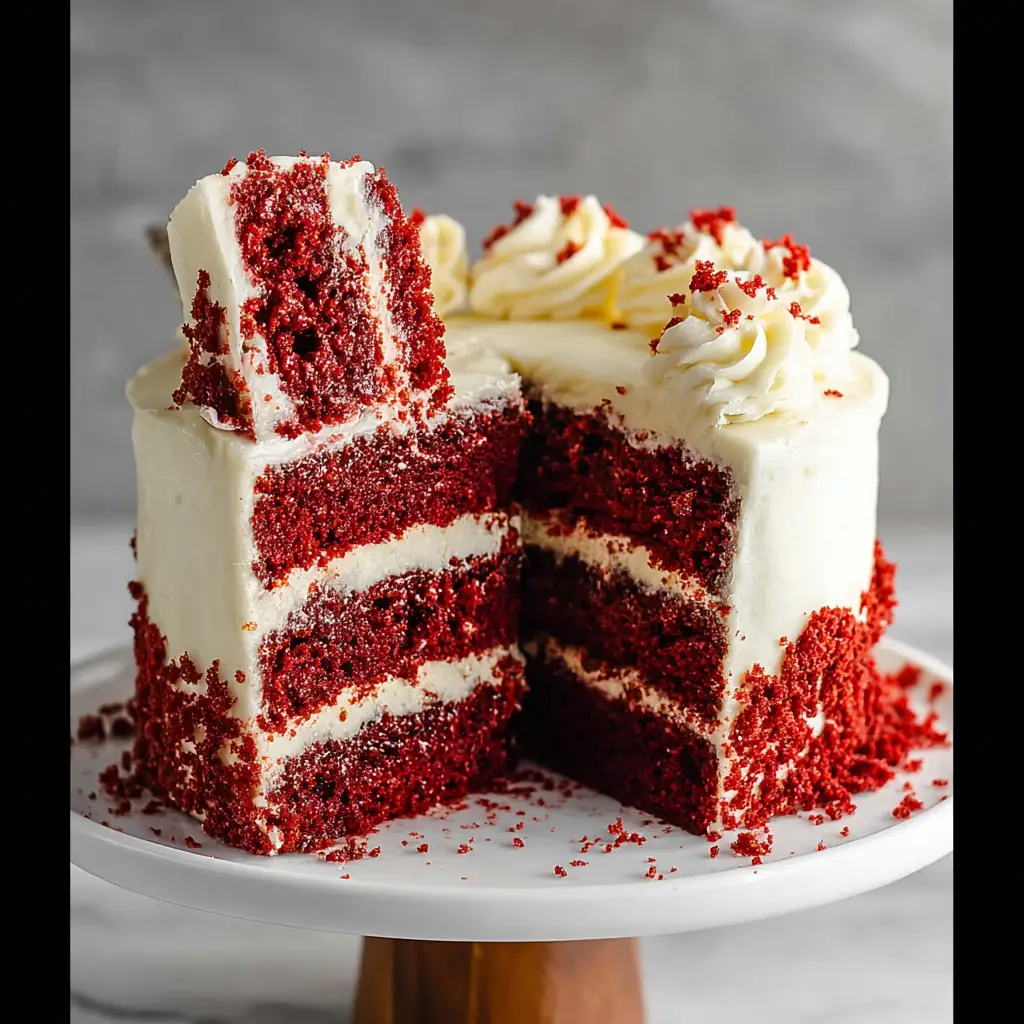 A delicious plate of Red Velvet Cake