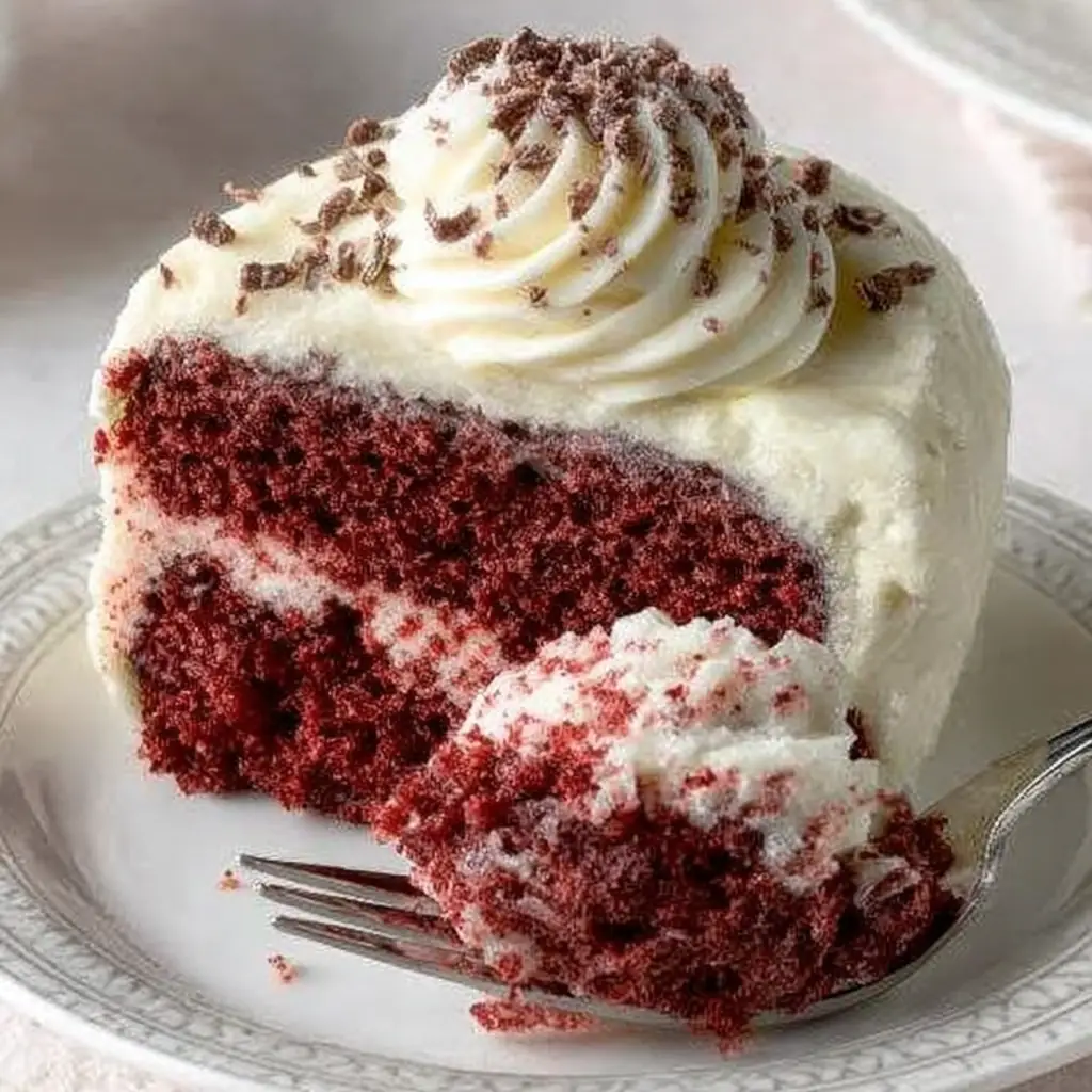 A delicious plate of Red Velvet Couple’s Mug Cake