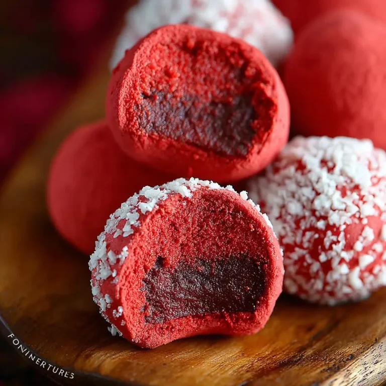 A delicious plate of Red Velvet Truffles