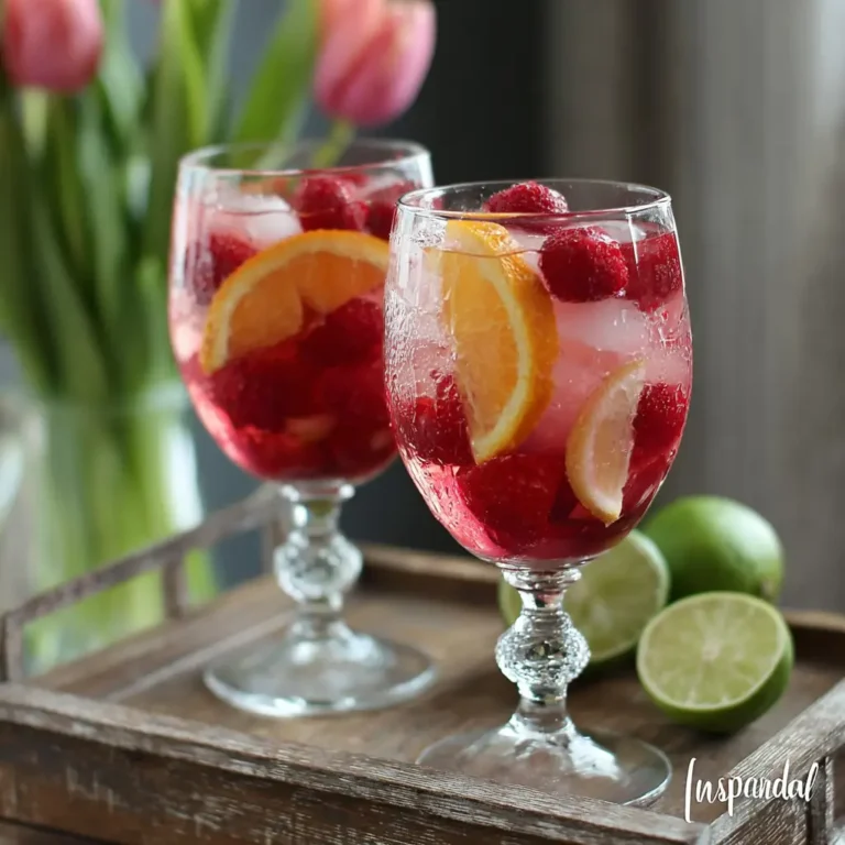 A delicious plate of Rosé Sangria
