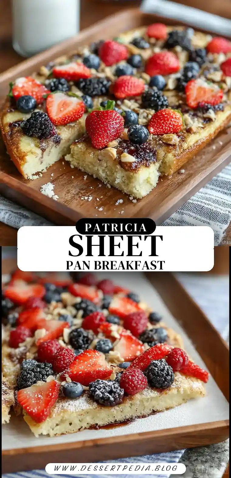 Pinterest pin (Design 3) for Sheet Pan Pancakes