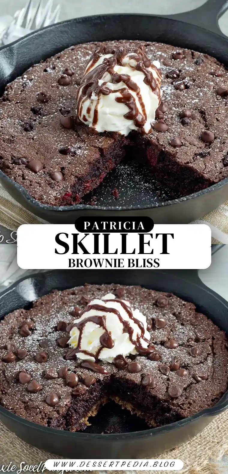 Pinterest pin (Design 3) for ChocolateSkillet Brownie