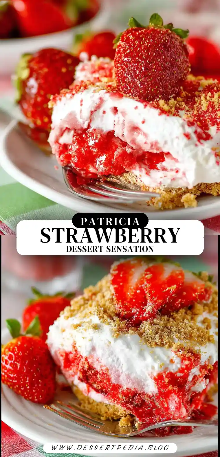 Pinterest pin (Design 3) for Strawberry Delight