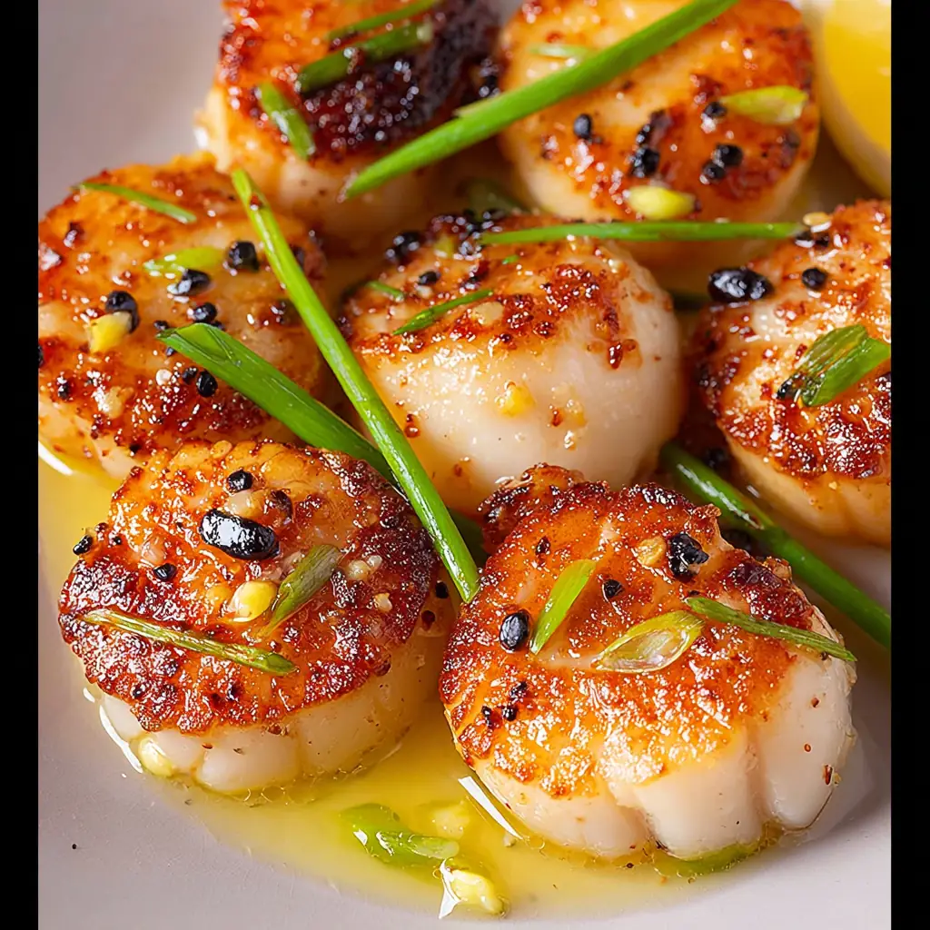 A delicious plate of Seared Scallops Recipe