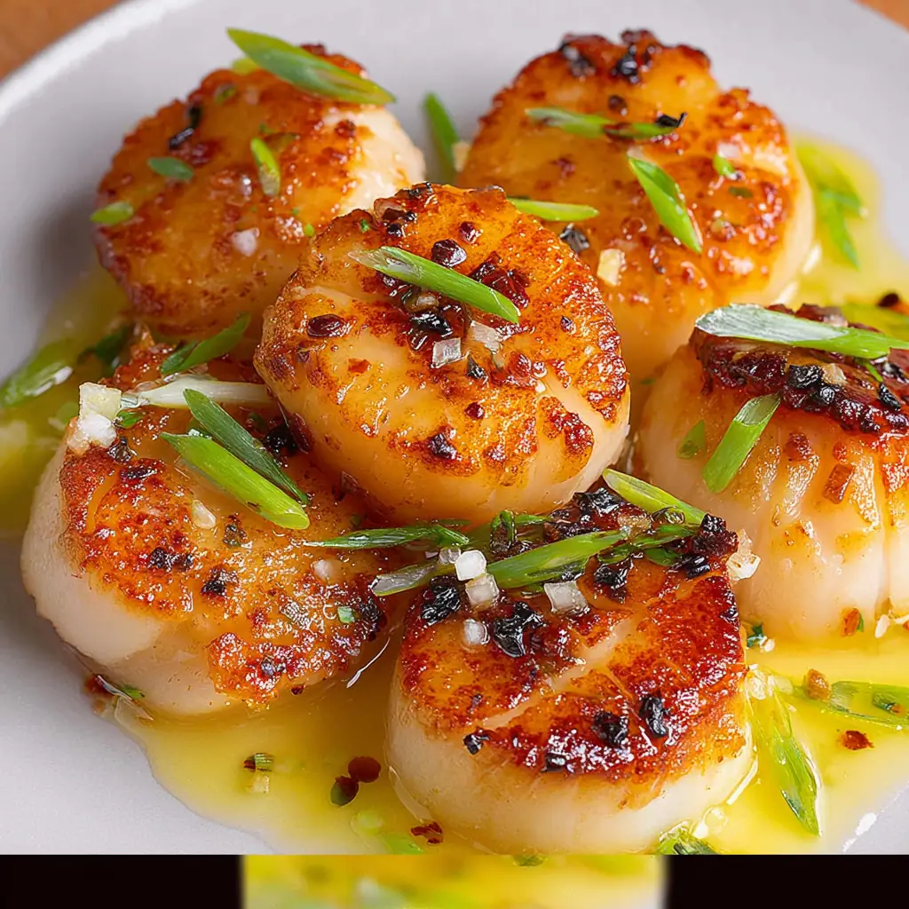 A delicious plate of Seared Scallops Recipe