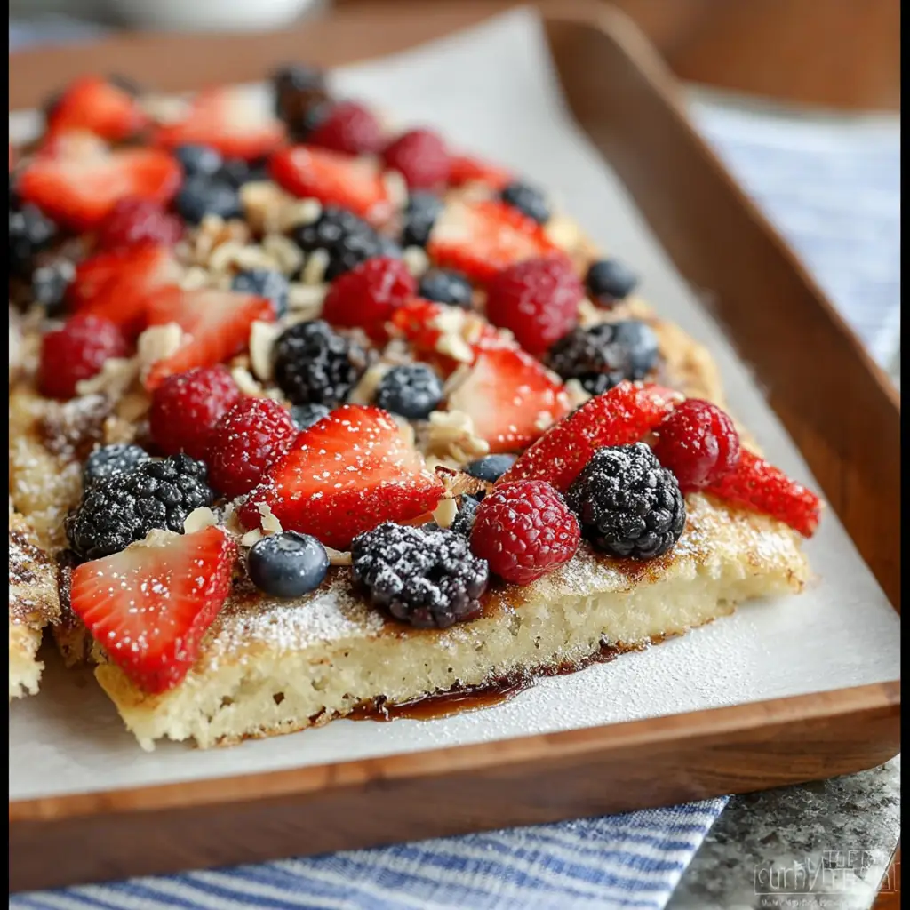 A delicious plate of Sheet Pan Pancakes