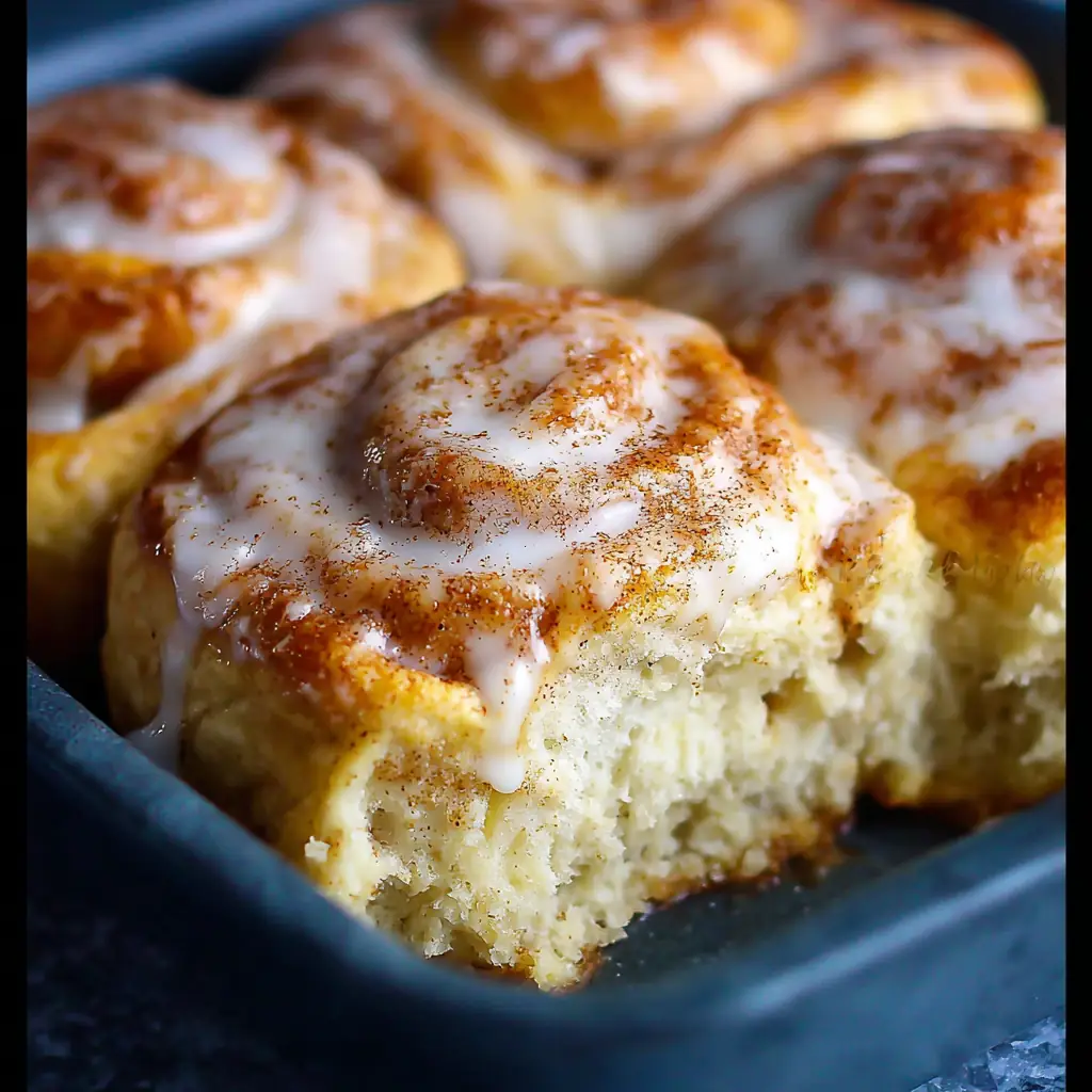 A delicious plate of Small Batch Cinnamon Rolls