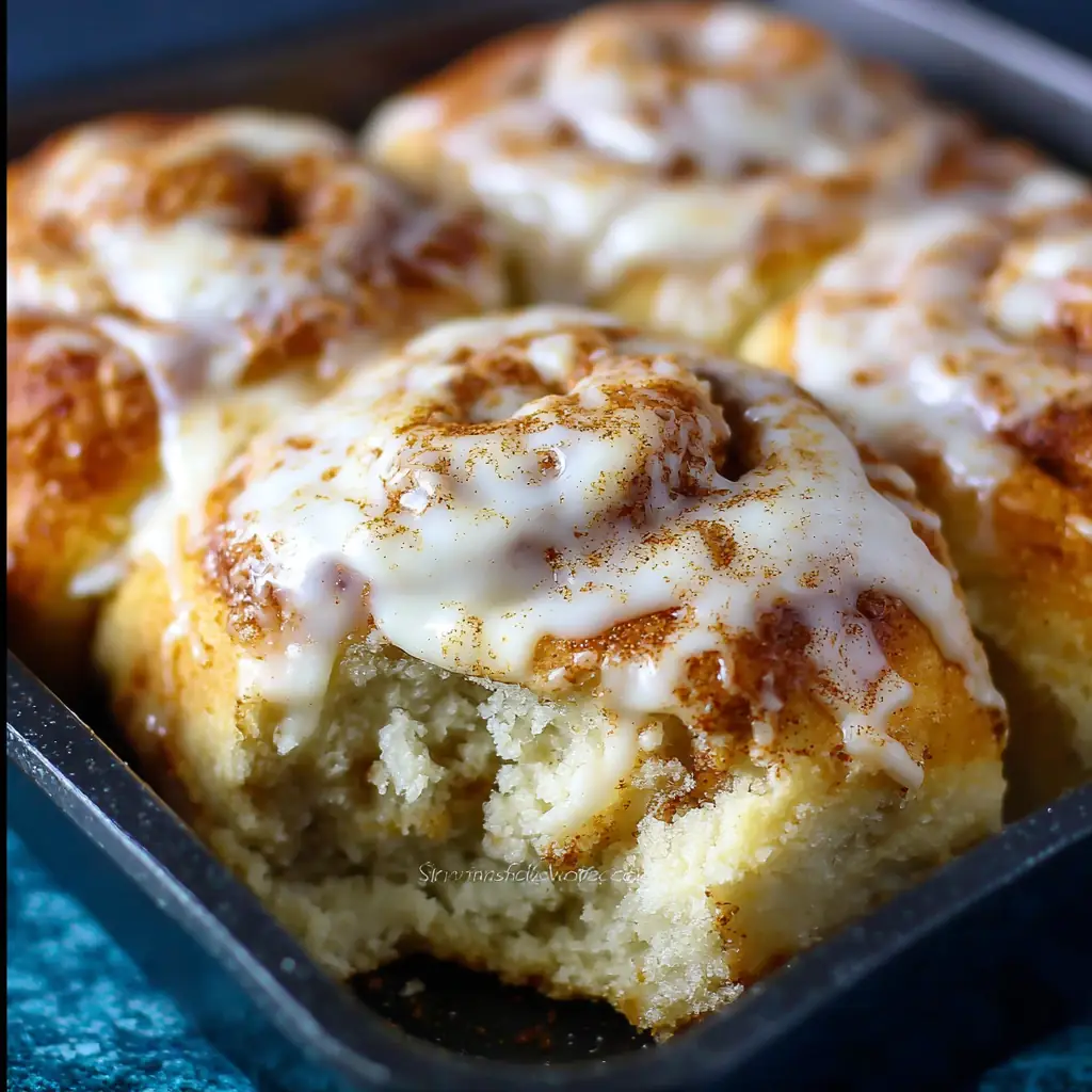 A delicious plate of Small Batch Cinnamon Rolls