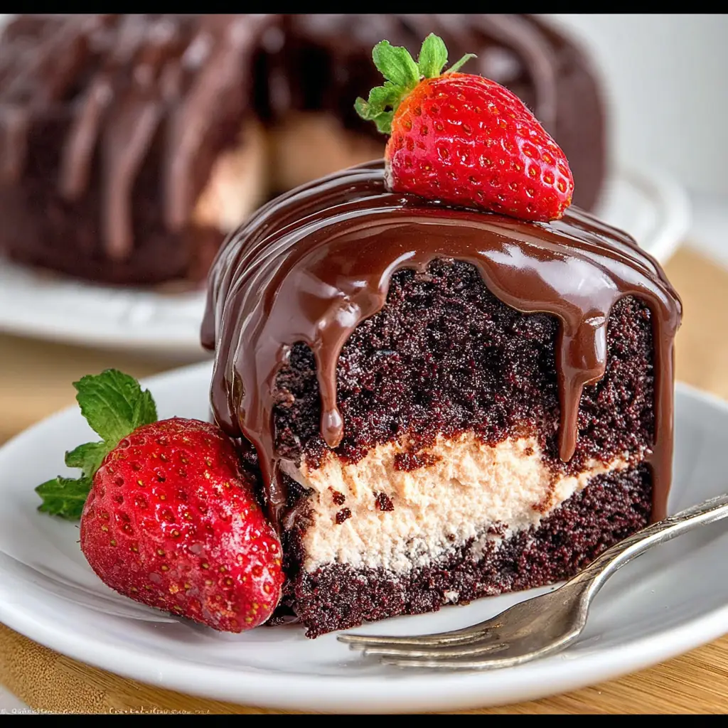A delicious plate of Small Chocolate Cake