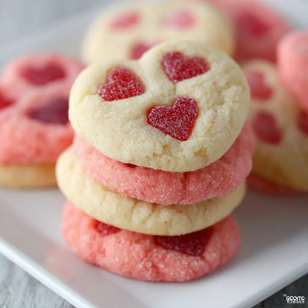 A delicious plate of Sour Patch Kids Valentine’s Day Cookies