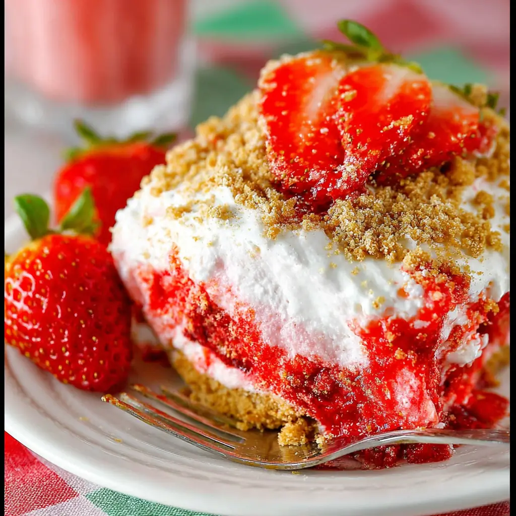 A delicious plate of Strawberry Delight