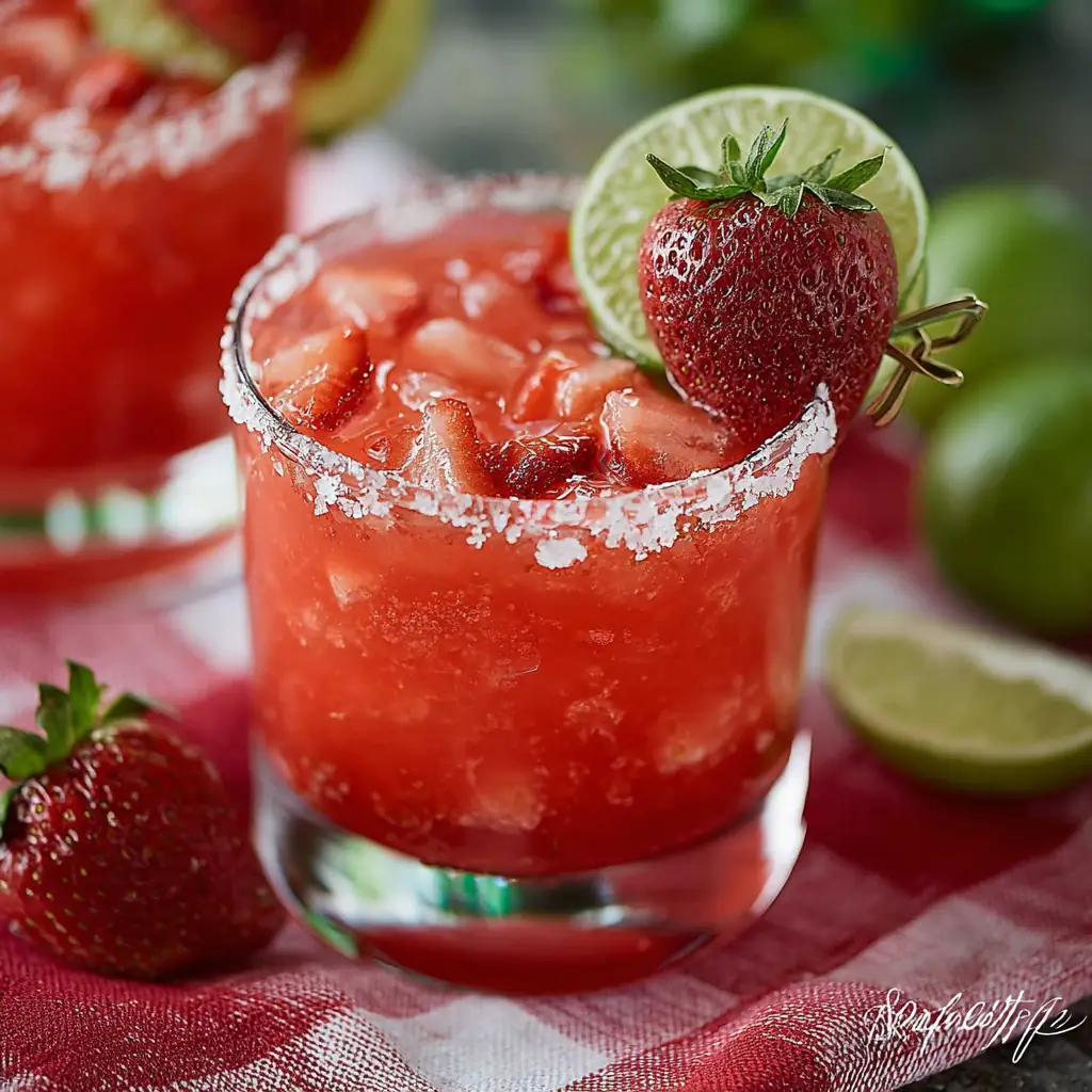 A delicious plate of Strawberry Margarita Mix
