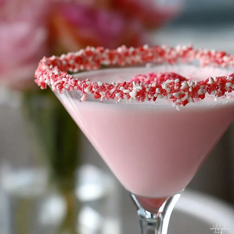 A delicious plate of Sweetie Martini Valentine’s Day Cocktail