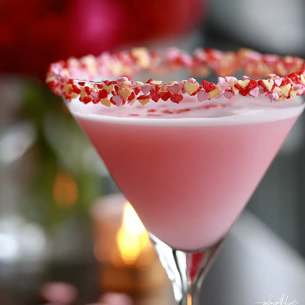 A delicious plate of Sweetie Martini Valentine’s Day Cocktail