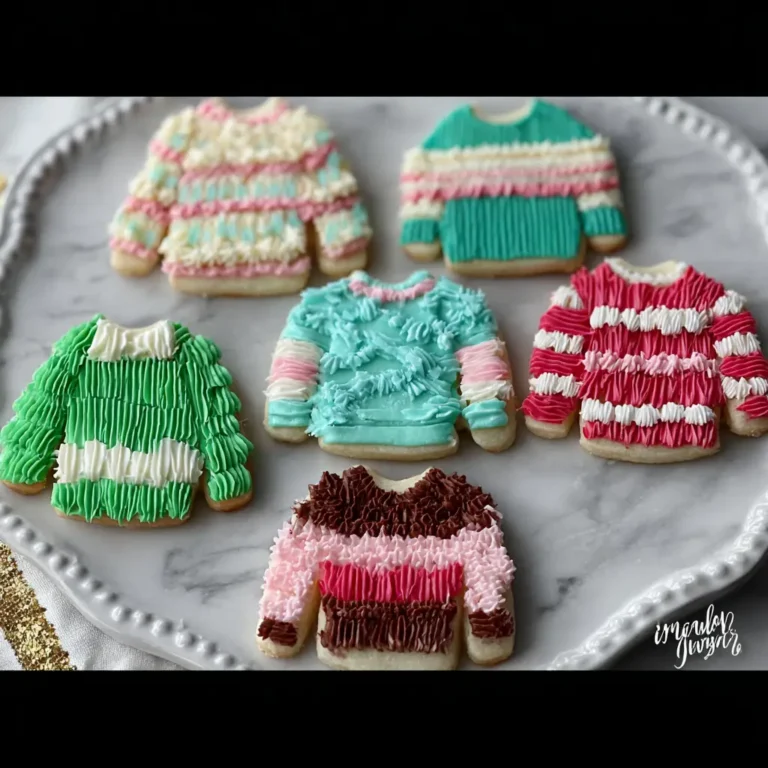 A delicious plate of Ugly Christmas Sweater Cookies