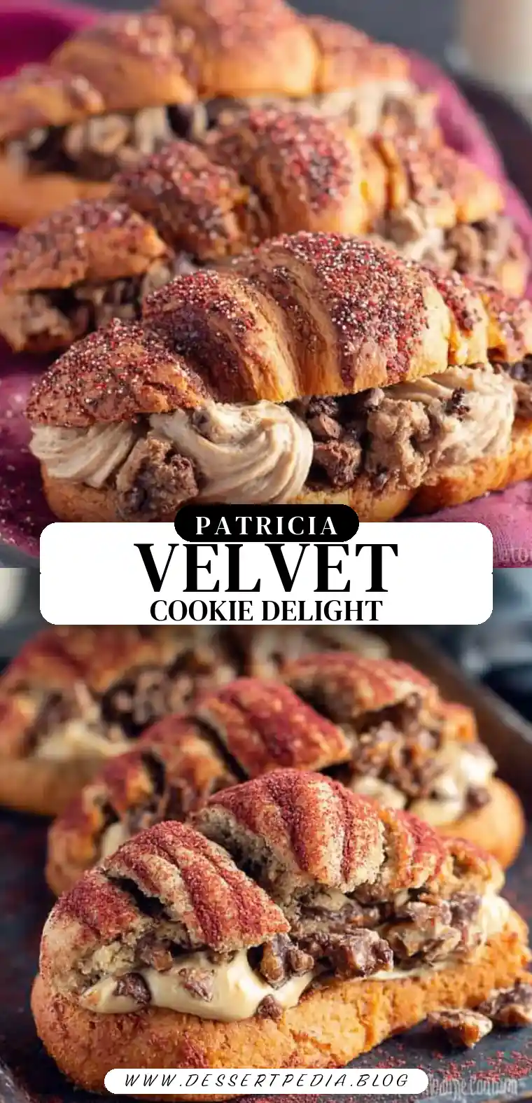 Pinterest pin (Design 3) for Red Velvet Cake Mix Cookies