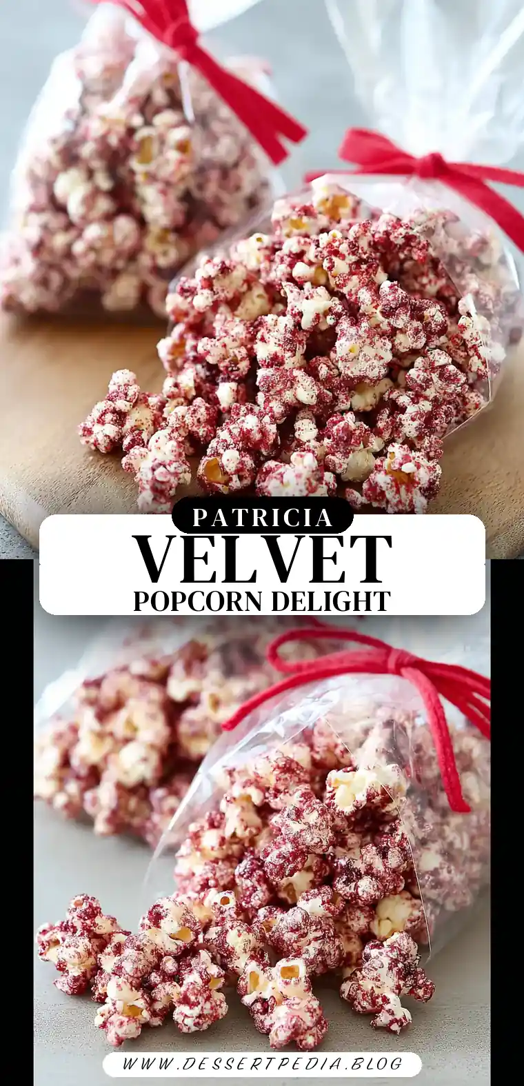 Pinterest pin (Design 3) for Red Velvet Popcorn