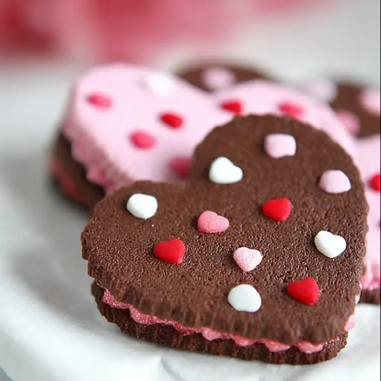 A delicious plate of Valentine Chocolate Sugar Cookies