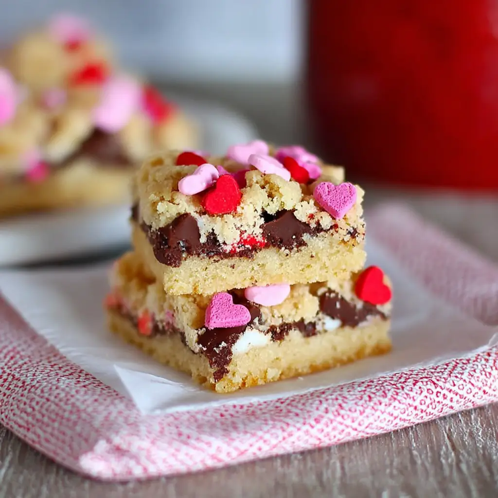 A delicious plate of Valentine Shortbread Bars
