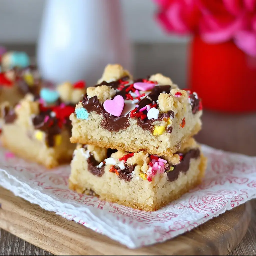 A delicious plate of Valentine Shortbread Bars