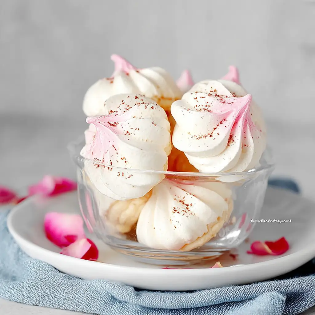 A delicious plate of Vanilla Meringue Cookies